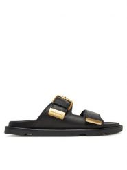 Marc O'Polo Klapki RR2M3061 Czarny. Czarne klapki damskie Marc O´Polo, bez wzorów, ze skóry, bez obcasa. Za 549.99 zł.