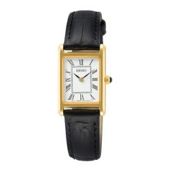 Seiko Kobiety zegarek Seiko złoto - stal nierdzewna i skóra Zegarki damskie 1 ct Damski. Żółte zegarki damskie Seiko, szklane. Za 960.99 zł.
