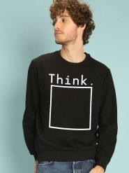 WOOOP Bluza "Think" w kolorze czarnym rozmiar: XL. Czarne bluzy bez kaptura męskie Wooop, xl. Za 108.99 zł.