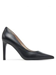 Calvin Klein Szpilki Heel Pump 90 - Lth HW0HW02336 Czarny. Czarne szpilki CALVIN KLEIN, bez wzorów, ze skóry, bez obcasa. Za 439.99 zł.