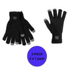 Rękawiczki termiczne I-touch 2 pary. Czarne rękawiczki damskie HEAT KEEPER, bez wzorów, z poliamidu. Za 143.29 zł.