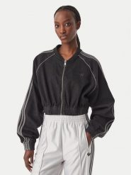 Adidas Bluza Sst Denim Tracktop KS9216 Czarny Regular Fit. Czarne bluzy bez kaptura damskie Adidas, l, z bawełny. Za 399.99 zł.