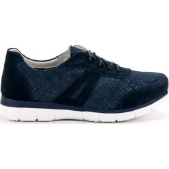 Filippo niebieskie Granatowe Skórzane Buty Sportowe. Niebieskie buty sportowe na co dzień damskie Filippo, bez wzorów, ze skóry. W wyprzedaży za 169.00 zł.