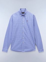 NAPAPIJRY Koszula "Terra" - Regular fit - w kolorze niebieskim rozmiar: S. Niebieskie koszule męskie NAPAPIJRY, s, bez wzorów, z bawełny, bez kołnierzyka, bez ramiączek. Za 127.95 zł.