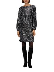 S.Oliver Sukienka w kolorze czarnym rozmiar: 40. Czarne sukienki damskie S.Oliver, na co dzień, s, bez wzorów, bez kołnierzyka, bez ramiączek, midi, proste. Za 265.40 zł.