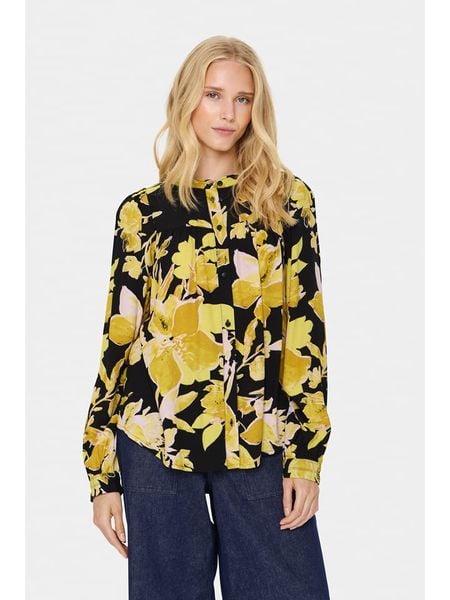 SAINT TROPEZ Bluzka "Saint Tropez" w kolorze czarnym rozmiar: XL. Czarne bluzki damskie Saint Tropez, s, bez wzorów, z wiskozy, klasyczne, bez kołnierzyka, bez ramiączek. Za 95.46 zł.