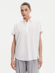 French Connection Koszula 72LZI Biały Relaxed Fit. Białe koszule damskie French Connection, xl, bez wzorów, z bawełny, bez kołnierzyka, bez ramiączek. Za 159.99 zł.