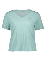 Pepe Jeans Koszulka w kolorze turkusowym rozmiar: XL. Niebieskie bluzki damskie Pepe Jeans, xl, bez wzorów, z jeansu, bez kołnierzyka, bez ramiączek. Za 78.66 zł.