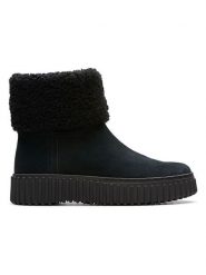 Clarks Skórzane botki "Torhill Turn" w kolorze czarnym rozmiar: 37. Czarne botki damskie Clarks, ze skóry, bez obcasa, bez zapięcia. Za 307.46 zł.
