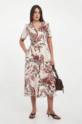 Sukienka szmizjerka lniana Pacche MARELLA SPORT. Sukienki damskie Marella Sport, bez wzorów, sportowe, bez kołnierzyka, bez ramiączek, sportowe. Za 1,789.00 zł.