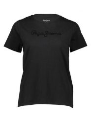 Pepe Jeans Koszulka w kolorze czarnym rozmiar: S. Czarne bluzki damskie Pepe Jeans, s, bez wzorów, z bawełny, bez kołnierzyka, bez ramiączek. Za 70.41 zł.