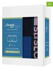 Sloggi Bokserki (2 pary) w kolorze granatowo-niebieskim rozmiar: M. Niebieskie bokserki męskie Sloggi, bez wzorów. Za 43.88 zł.