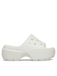 Crocs Klapki Stomp Slide 209347 Beżowy. Brązowe klapki damskie Crocs, bez wzorów, z tworzywa sztucznego, bez obcasa. Za 229.99 zł.