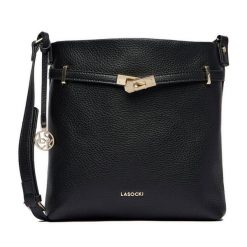 Torebka Lasocki. Czarne torebki klasyczne damskie Lasocki, bez wzorów, bez dodatków. Za 169.99 zł.
