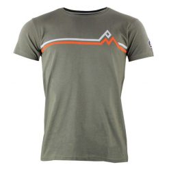 T-shirt Peak Mountain Casa. Zielone t-shirty męskie Peak Mountain, m, bez wzorów, bez kołnierzyka. W wyprzedaży za 94.50 zł.