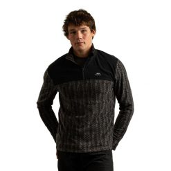 Męska Bluza Polarowa Embleton AT100. Niebieskie bluzy sportowe męskie Trespass, na zimę, bez wzorów, z materiału, bez kołnierzyka, bez ramiączek. Za 167.99 zł.