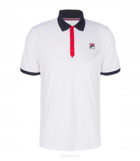 Koszulka tenisowa Fila Polo Dominic. Białe koszulki polo męskie Fila, m, bez wzorów, z materiału, bez ramiączek. Za 143.99 zł.