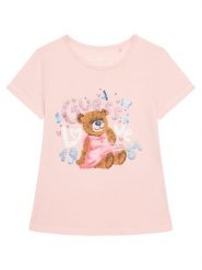 Guess T-Shirt K6RI03 K6YW4 Różowy Regular Fit. Czerwone koszulki dziewczęce Guess, z aplikacjami, z bawełny, bez ramiączek. Za 99.99 zł.