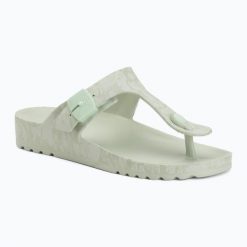 Japonki damskie Scholl Bahia PriEVA. Zielone klapki damskie Scholl, bez wzorów, bez obcasa. Za 159.99 zł.