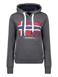 Geographical Norway Bluza "Gpalm" w kolorze antracytowym rozmiar: S. Czarne bluzy z kapturem damskie Geographical Norway, s, z bawełny. Za 83.42 zł.