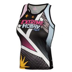 Koszulka sportowa damska bez rękawów Tank top EXTREME HOBBY COMICS. Czarne bluzki sportowe damskie EXTREME HOBBY, m, bez wzorów, z elastanu, bez ramiączek. Za 139.00 zł.