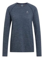 Odlo Koszulka funkcyjna "Essential Seamless" w kolorze granatowym rozmiar: L. Niebieskie bluzki sportowe damskie Odlo, l, z materiału, bez kołnierzyka, bez ramiączek. Za 136.13 zł.