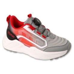 Befado obuwie dziecięce 516Y387 szare. Szare buty sportowe chłopięce z tworzywa sztucznego, bez zapięcia. W wyprzedaży za 116.44 zł.