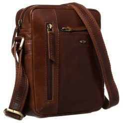 Elegancka listonoszka męska ze skóry naturalnej w brązowym kolorze PTN YP002-TUM Peterson. Brązowe saszetki męskie Peterson, ze skóry. Za 189.99 zł.