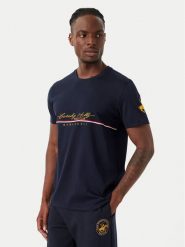 Beverly Hills Polo Club T-Shirt P-SS26M-TS1519 Granatowy Regular Fit. Niebieskie koszulki polo męskie Beverly Hills Polo Club, m, bez wzorów, z bawełny, bez ramiączek. Za 149.99 zł.