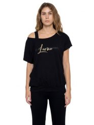 Elegancka damska koszulka. Białe t-shirty damskie LEONE 1947 APPAREL, xl, bez wzorów, bez kołnierzyka. Za 235.76 zł.