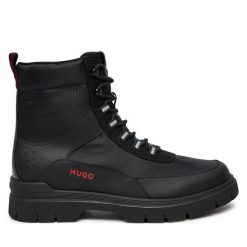 Kozaki HUGO. Czarne buty zimowe męskie Hugo, bez zapięcia. Za 899.99 zł.