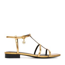 Sandały GINO ROSSI. Żółte sandały damskie Gino Rossi, bez wzorów, bez obcasa, na płaskiej podeszwie. Za 299.99 zł.