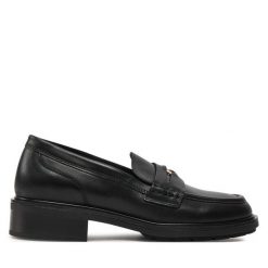 Lordsy Tommy Hilfiger. Czarne mokasyny damskie Tommy Hilfiger. Za 379.99 zł.