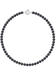 Pearline Naszyjnik z pereł w kolorze czarnym - dł. 42 cm rozmiar: onesize. Czarne naszyjniki damskie Pearline, srebrne. Za 435.11 zł.