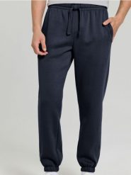 Spodnie dresowe ze ściągaczami - granatowy. Niebieskie spodnie sportowe męskie Sinsay, z dresówki. Za 19.99 zł.
