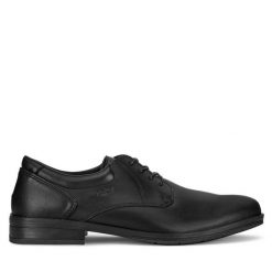 Półbuty Rieker. Czarne buty wizytowe męskie Rieker, bez zapięcia. Za 429.99 zł.