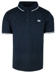 Klasyczna Koszulka Polo, Męska - Pako Jeans - Granatowa. Niebieskie koszulki polo męskie Pako Jeans, m, bez wzorów, z bawełny, bez ramiączek. Za 115.00 zł.