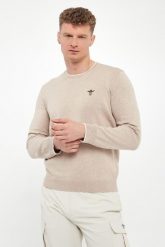 Sweter męski z logo AERONAUTICA MILITARE. Swetry męskie AERONAUTICA MILITARE, m, bez wzorów, bez kołnierzyka. Za 519.00 zł.