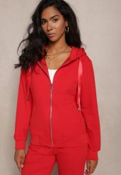 Czerwona Rozsuwana Bluza z Kapturem Lecua. Czerwone bluzy z kapturem damskie Renee, xl. Za 74.99 zł.