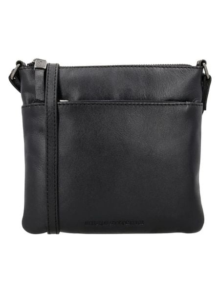 HIDE & STITCHES Skórzana torebka "Porto" w kolorze czarnym - 20 x 18 x 2 cm rozmiar: onesize. Czarne torebki klasyczne damskie HIDE & STITCHES, bez wzorów, z materiału, bez dodatków. Za 191.88 zł.