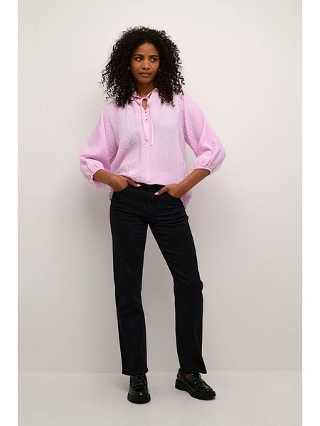 Kaffe Bluzka "Lianna" w kolorze jasnoróżowym rozmiar: 36. Różowe bluzki damskie Kaffe, bez wzorów, bez kołnierzyka, bez ramiączek. Za 108.45 zł.