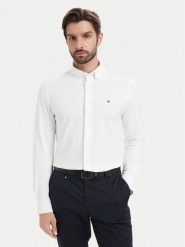 Tommy Hilfiger Koszula MW0MW43433 Biały Regular Fit. Białe koszule męskie Tommy Hilfiger, m, bez wzorów, z bawełny, bez kołnierzyka, bez ramiączek. Za 409.99 zł.