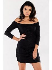 Awama Sukienka w kolorze czarnym rozmiar: XL. Czarne sukienki damskie Awama, xl, bez wzorów, bez kołnierzyka, bez ramiączek, mini. Za 119.99 zł.