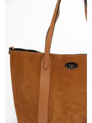 Mia Tomazzi Skórzany shopper bag "Bersezio" w kolorze jasnobrązowym - 45 x 29 x 12 cm rozmiar: onesize. Brązowe shopper bag damskie Mia Tomazzi, bez wzorów, z materiału, na ramię, bez dodatków. Za 358.48 zł.