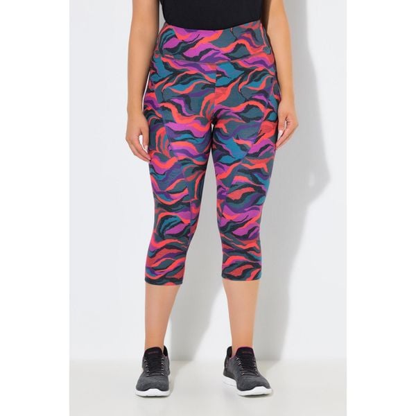 Damskie Legginsy sportowe 3/4 dżersej termiczny wysoki stan z recyklingu. Legginsy damskie Ulla Popken, plus size, bez wzorów, z dżerseju. Za 239.99 zł.