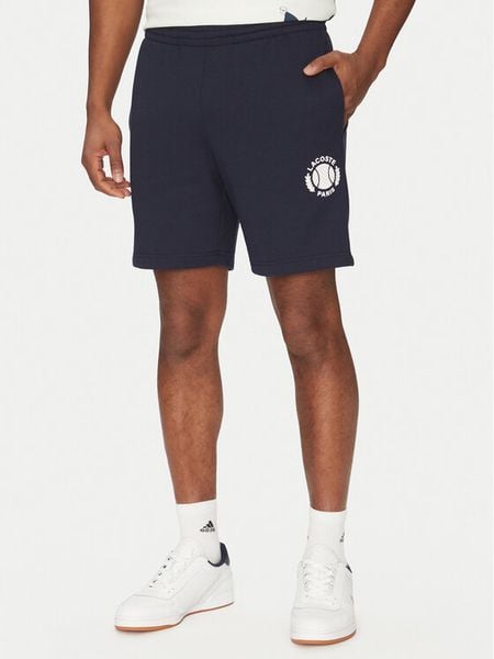 Lacoste Szorty sportowe GH9708 Granatowy Regular Fit. Niebieskie szorty męskie Lacoste, m. Za 379.99 zł.