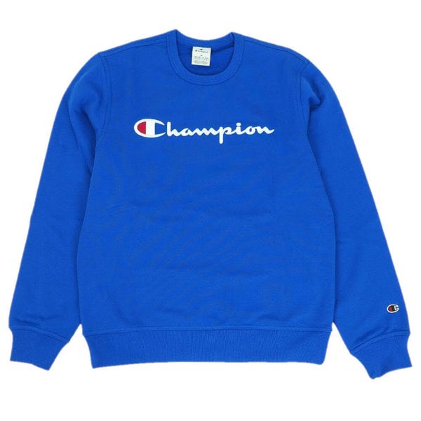 Bluza męska Champion Crewneck Sweatshirt. Niebieskie bluzy bez kaptura męskie CHAMPION, m, z bawełny. Za 203.99 zł.