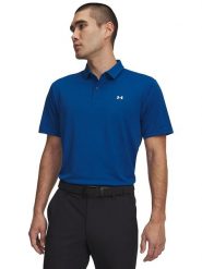 Under Armour Funkcyjna koszulka polo w kolorze niebieskim rozmiar: XL. Niebieskie koszulki polo męskie Under Armour, xl, bez wzorów, z materiału, bez ramiączek. Za 103.45 zł.