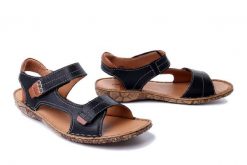 JOSEF SEIBEL 79556 932 101 Rosalie 56 schwarz kombi, sandały damskie. Czarne sandały damskie Josef Seibel, bez wzorów, ze skóry, bez obcasa. Za 209.94 zł.