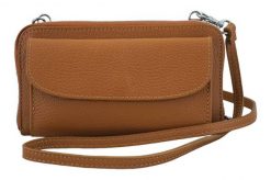 Listonoszka portfel skórzany BARBERINI'S 909-12 j. brązowy. Brązowe shopper bag damskie Barberinis, bez wzorów, ze skóry, przez ramię, duże, bez dodatków. Za 103.99 zł.